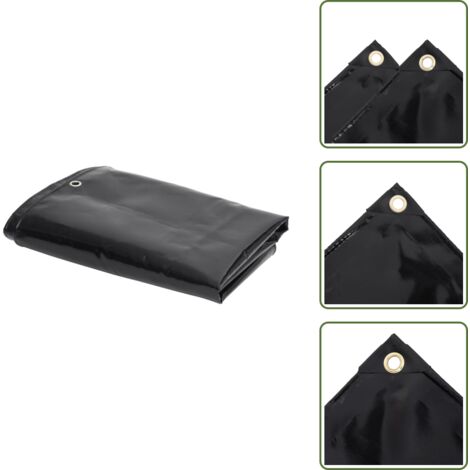 Abdeckplane 650 g/m² 3x5 m Schwarz - Plane - Abdeckplane - Wasserdichte Plane - PVC-beschichtete Plane - Gartenplane