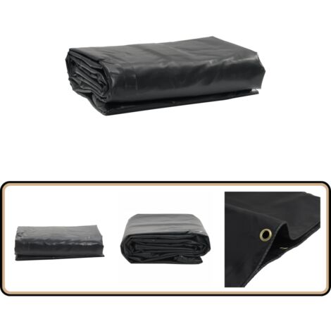 Abdeckplane Anthrazit 4x4 m 600 g/m² - Abdeckplane - Planen - Wasserdichte Plane - Wetterfeste Plane - Campingplane