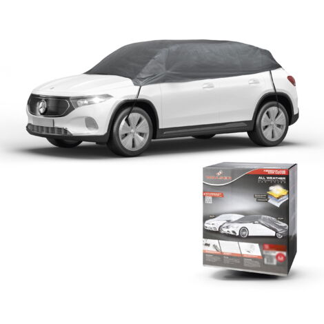 Abdeckplane Auto All Weather Basic, Autoplane Halbgarage Größe L, Autoabdeckung grau