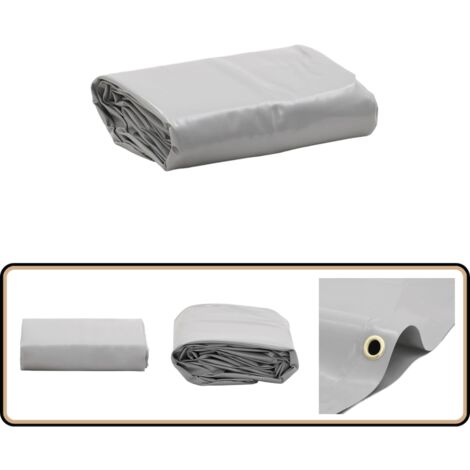 Abdeckplane Grau 1,5x2,5 m 600 g/m² - Abdeckplane - Planen - Wasserdichte Plane - Wetterfeste Plane - Campingplane