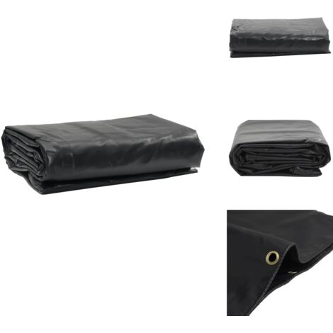 Abdeckplane Schwarz 1x2,5 m 650 g/m² - Abdeckplane - Planen - Wasserdichte Plane - Wetterfeste Plane - Gartenplanen