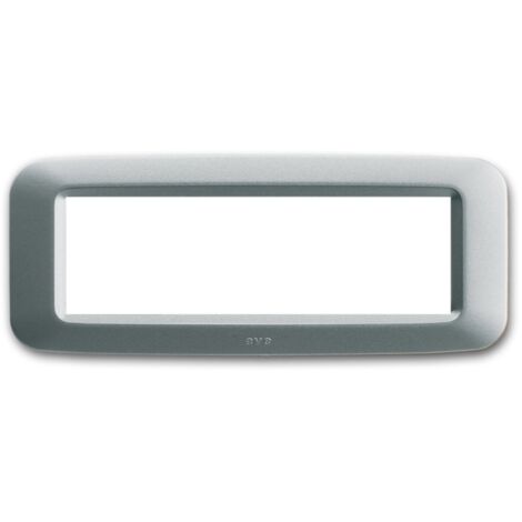Abdeckrahmen aus kunststoff Ave Banquise-System 45 6 Module Silber matt 45PY06AO