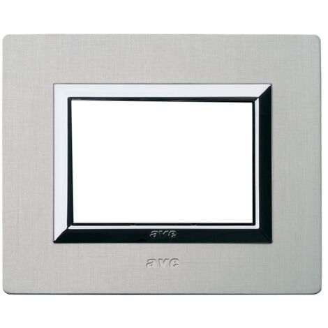 Abdeckrahmen Ave Wahre System 44 Aluminium-3 module, aluminium natur, gebürstet 44PA3ALS