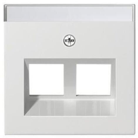 Abdeckung 30° + BSF für ModJack 2fach System 55 reinweiß matt 264027