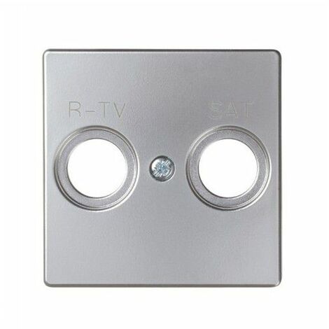 Abdeckung Buchse R-TV + SAT Aluminium SIMON 82097-33
