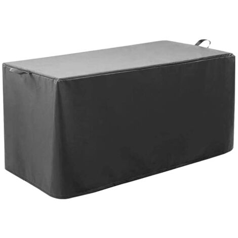 Abdeckung für Auflagenbox, Wasserdicht & UV-beständig, Gartenbox Schutzhülle 52 Zoll, Grau