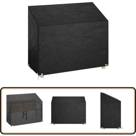 Abdeckung für Gartenbank 8 Ösen 160x70x70/88 cm Polyethylen - Gartenbank Abdeckung - Sitzbank Abdeckung - Gartenmöbel Schutzhülle - Wetterfest - UV-beständig