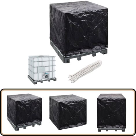 Abdeckung für IBC-Tank 8 Ösen 116x100x120 cm - IBC Tank Abdeckung - Wassertank Abdeckung - Schutzhülle IBC - UV-Schutz - Wetterfest