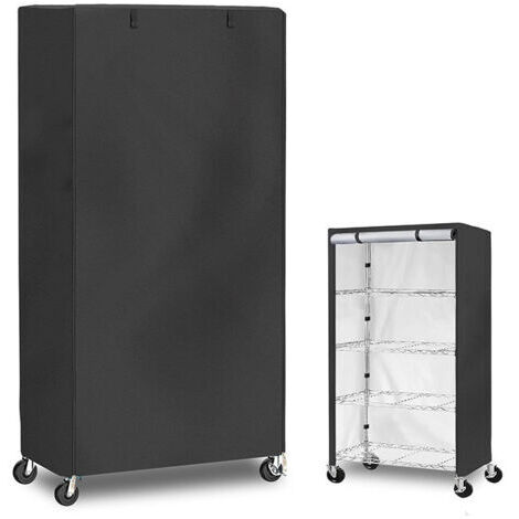 Abdeckung für Lagerregale, Robuste Abdeckungen für Metallregale, Winddichte Abdeckung, Verstellbar, Tragbar für Organizer für Lager, Eingang, Garage, Schlafzimmer