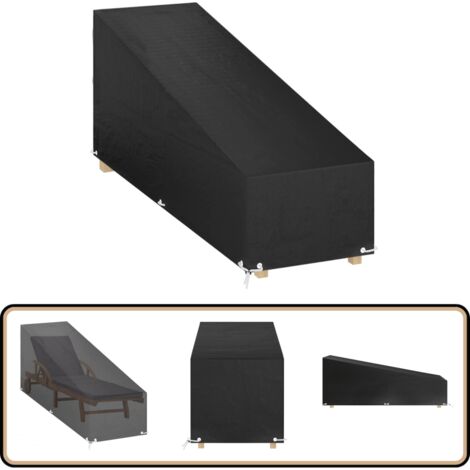 Abdeckung für Sonnenliege 12 Ösen 200x65x35/60 cm Polyethylen - Sonnenschirm Abdeckung - Gartenmöbel Schutzhülle - Wetterfest - Uv Beständig - Polyethylen