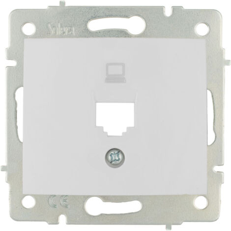 Abdeckung + Gehäuse für RJ45 Datenbuchse  E3/42994 Platte