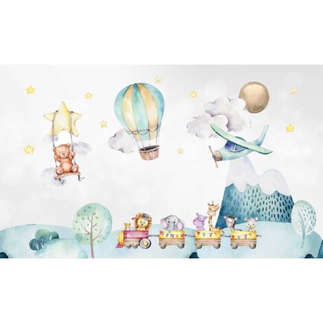 Abdeckung Magnetmatte Heizkörper Teddybär Ballons Zug 60x100