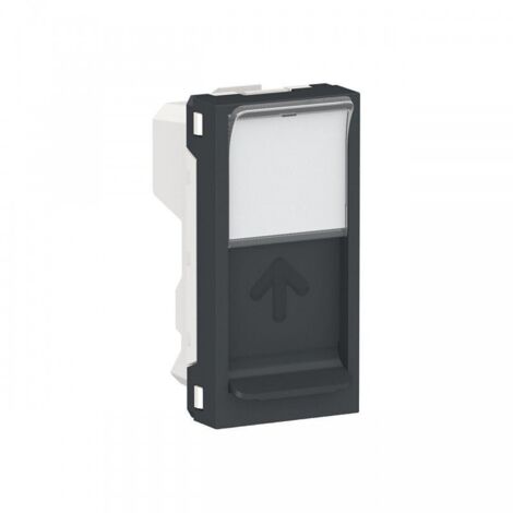 Abdeckung RJ45 1 Anthrazit-Keystone-Modul SCHNEIDER NU946054