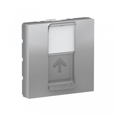 Abdeckung RJ45 2 Module Keystone Aluminium SCHNEIDER NU946130