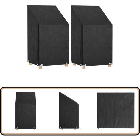 Abdeckungen für Gartenstühle 2 Stk. 8 Ösen 65x65x80/120 cm - Gartendecke - Gartenstuhlschutz - UV-Schutz - Wasserfeste Decke - Gartenmöbelüberdachung