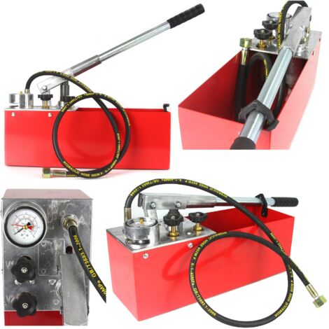 Abdrückpumpe Prüfpumpe für Heizung und Solar 12L 5 Mpa 50bar Manuell Druckprüfpumpe Füllpumpe Befüllpumpe