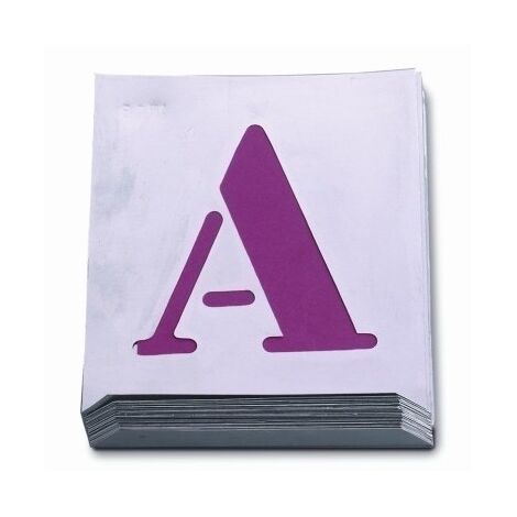 Abecedario Pintar 050 Mm Chapa Aluminio Nusac