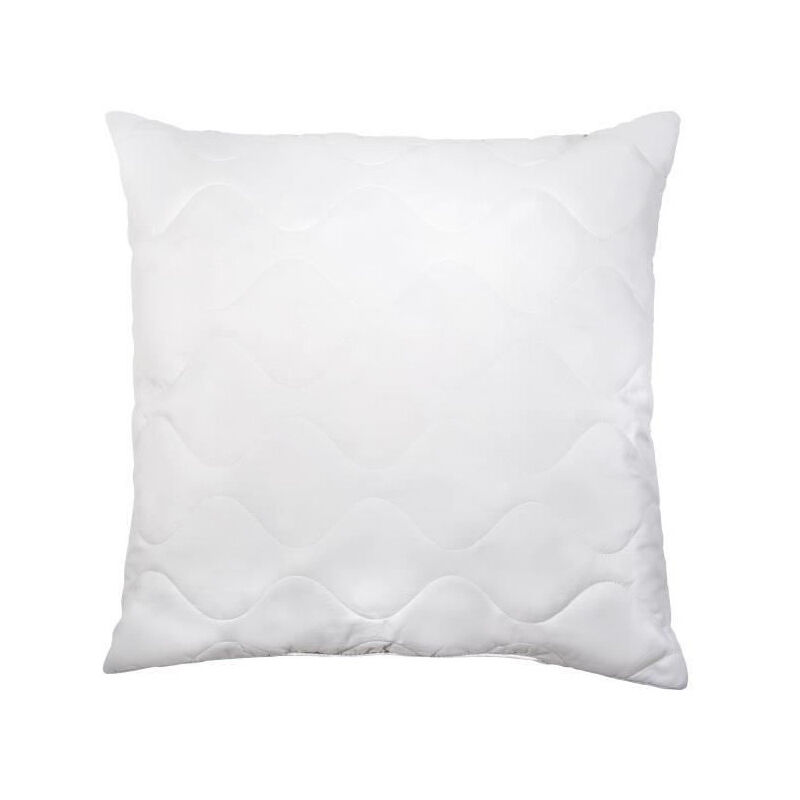 ABEIL  Lot de 2 Oreillers a memoire de forme matelasses 60x60 cm blanc