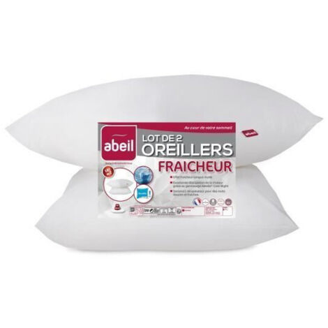 ABEIL Set di 2 Cuscini Aerelle Cool Night - 60 x 60 cm - Bianco