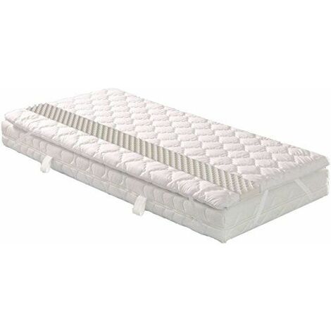 Abeil Sur-Matelas Mousse Alvéolée Blanc 200 x 140 x 6 cm