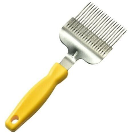 Abeille Fourche à Désoperculer en Acier Inoxydable pour Cadre de Ruche Apiculture Miel Peigne Débouchage Accessoires