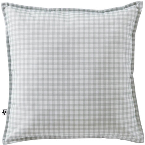 ABELIA - Coussin 60x60 Déhoussable Tissu Déperlant Motif Vichy