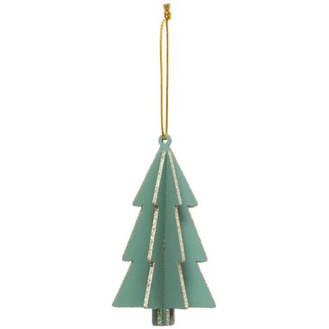 Abete in legno 3d verde 13 cm - Atmosphera créateur d'intérieur