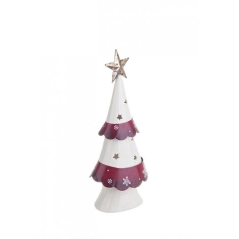 Abete "Norge" in ceramica e metallo per decorazione natalizia