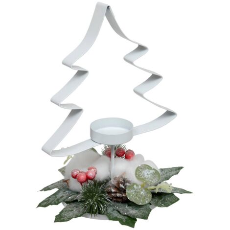 Abete php in metallo bianco 25cm - Feeric lights & christmas