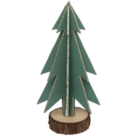 Abete verde dorato h18cm - Feeric lights & christmas