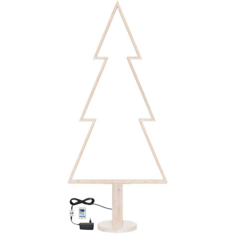 Abeto Al. 170 cm SMART RGBWW DLW Luces navideñas de madera blanqueada