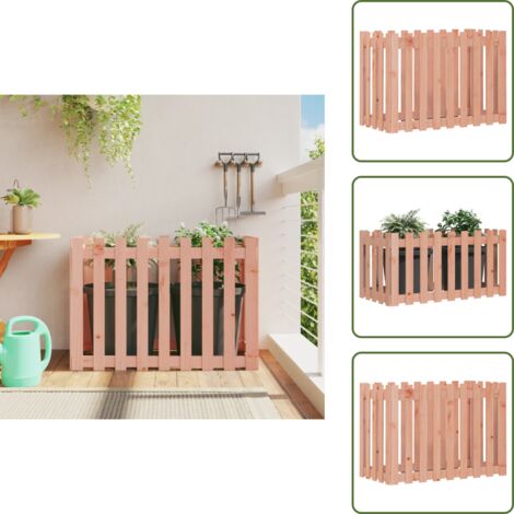 Abeto douglas - vidaXL Arriate elevado jardín valla madera maciza Douglas 100x50x70 cm - Plantas