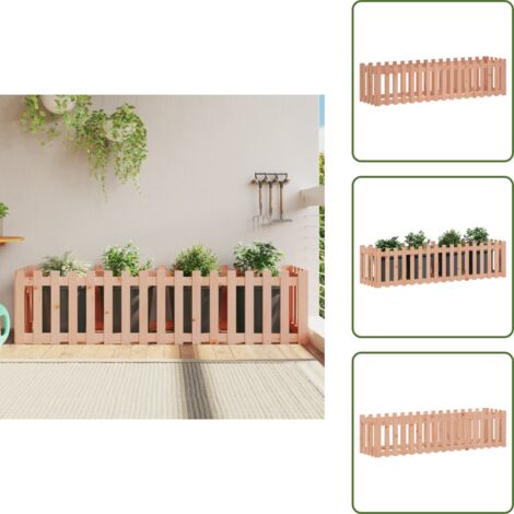 Abeto douglas - vidaXL Arriate elevado jardín valla madera maciza Douglas 200x50x50 cm - Plantas