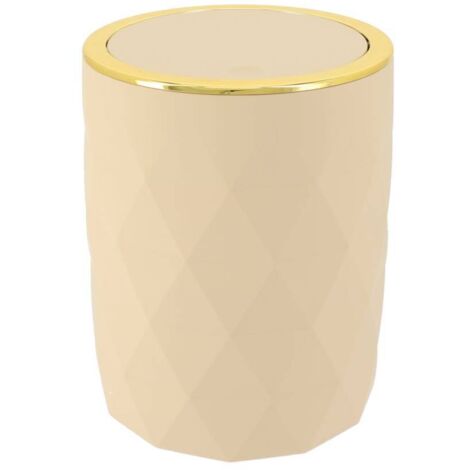 Abfallbehälter abs + rubber 6l - beige - Tendance