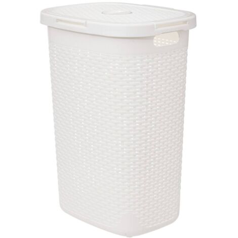 Abfallbehälter rattan 60l weiß - 5five