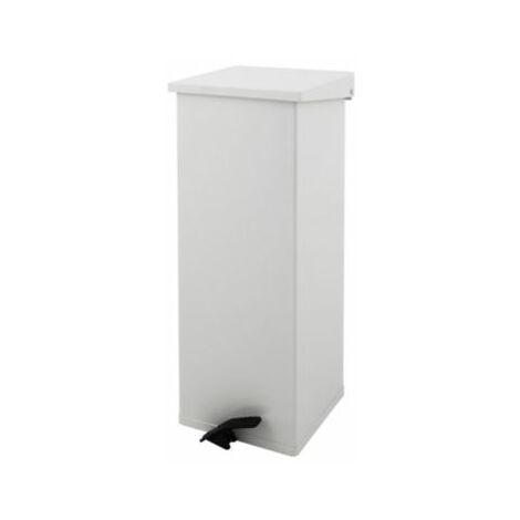 Abfalleimer | Mit Fußpedal |Volumen 65 l | Weiß Abfallbehälter Abfallbehälter - Farbe Abfallbehälter: weiß| Deckelfarbe: weiß