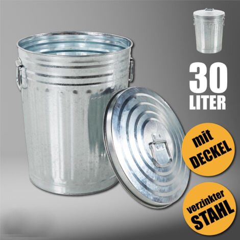 Abfalleimer Mülleimer Tonne Metall 30L-MMT30