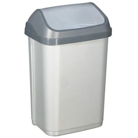 Abfalleimer Schwingdeckel 25 Liter, 45x33x20 cm, grau