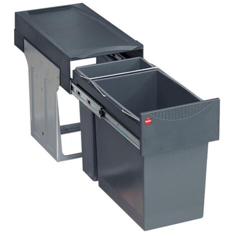 Abfallsammler Tandem 24 L/7 L dunkelgrau Hailo 3666111