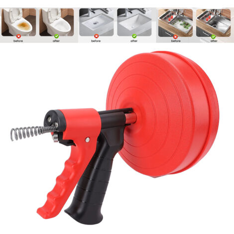 Abflussreiniger 65Mn Spirale, flexibel, 10 m, 2 Modi, geeignet für Küche, Toilette, Badewanne