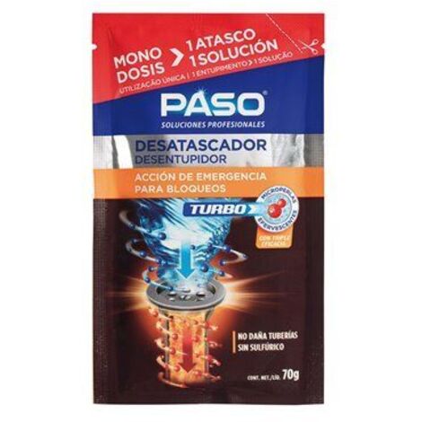 Abflussreiniger Paso turbo monodosis schnelle Wirkung Gel 70g
