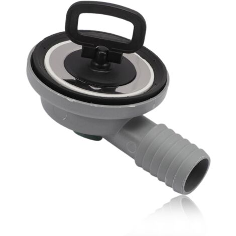 Abflussrohr aus Edelstahl mit 55 mm Durchmesser für Wohnmobile und Wohnwagen, mit 20-25 mm Rohrauslass und 90°-Winkelstück.