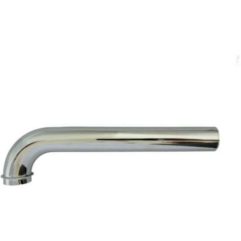 Abgangsbogen 90° Ablaufrohr gebogen 11/4" Edelstahl verchromt 32 x 250 mm mit Bördelrand 93 035 07
