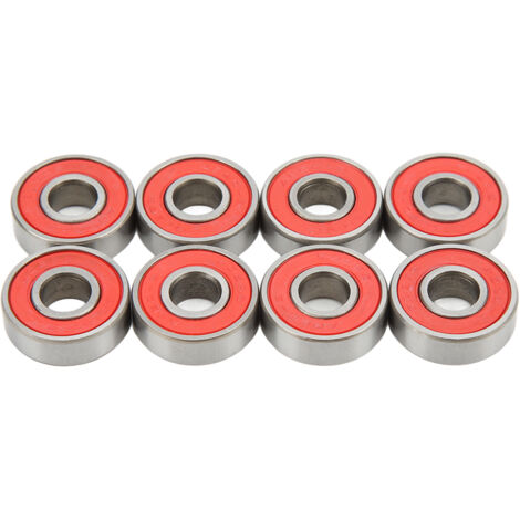 abgedichtete 8x22x7mm 608RS ABEC 9 Kugellager aus Kohlenstoffstahl für Skateboards und Rollschuhe (Rot)