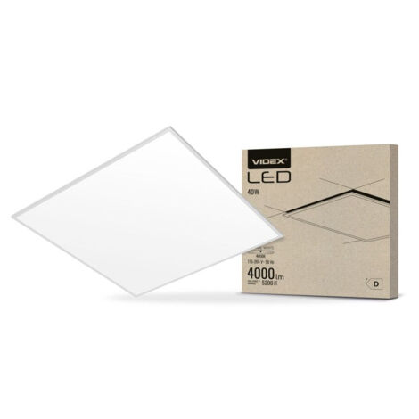 Abgehängtes Deckenpaneel, 60 cm Kassette, eingebautes LED 40W Videx Panel 4000K 5200lm