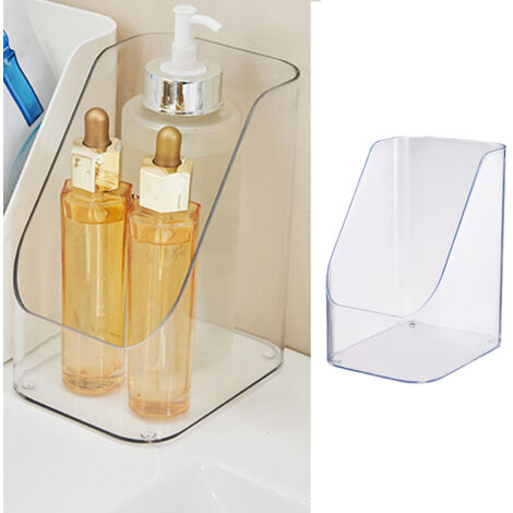 Abgeschrägte, transparente Aufbewahrungsbox / Kosmetik- und Accessoire-Organizer / Modell CBX-2024