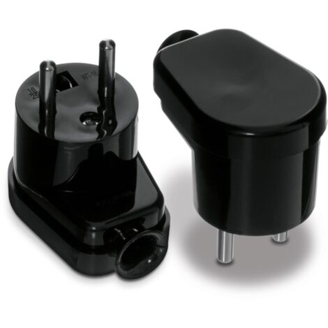 ABGEWINKELT, ABNEHMBAR, 2P+Z, 16A, 250V SCHWARZ - VT-301-0015