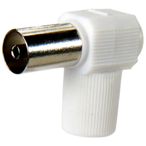 Abgewinkelte TV-Buchse 9,5 mm.