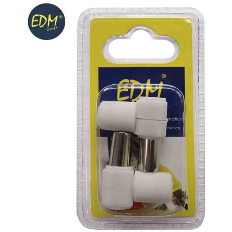 Abgewinkelter EDM-TV-Stecker + Sockel (verpackt)