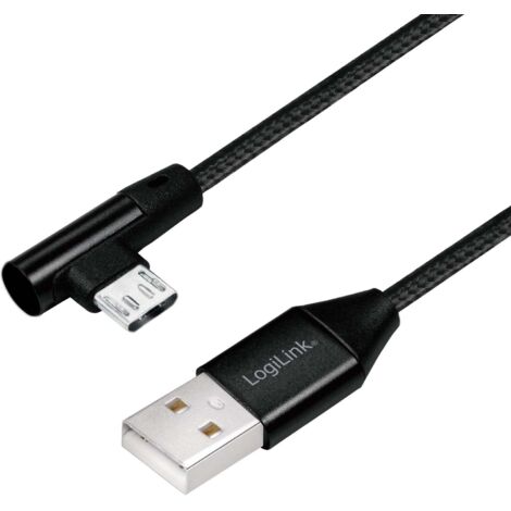 Abgewinkeltes microusb kabel usb 20 15w 1m
